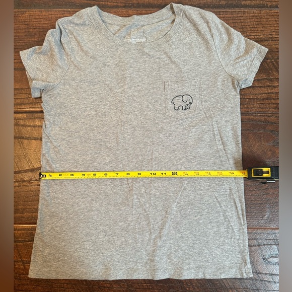 Ivory Ella Soccer Shirt, Medium Short Sleeve Shirt, Elephant Playing Soccer - Picture 11 of 13